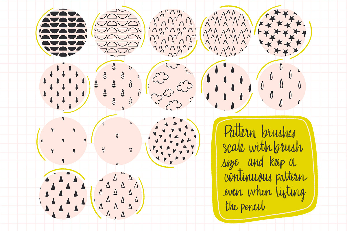 Hand Drawn Pattern Procreate Brushes, a Brush Add-On by Sometimes Crafter Studio (Photo 4 of 4)