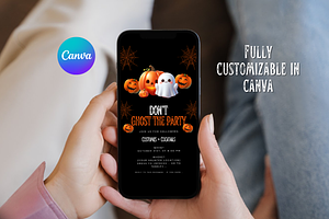 Party Halloween Invitation Template, a Social Media Template by Modernastic - Canva