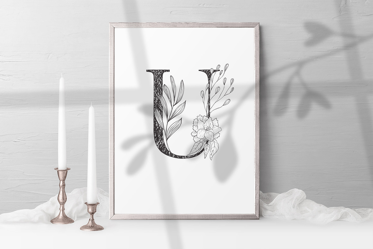 Botanical Alphabet & Monograms., a Decorative Illustration by Designwork (Photo 6 of 18)