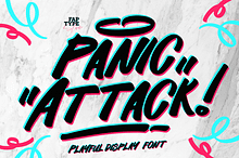 Panic Attack | Playful Sticker Font