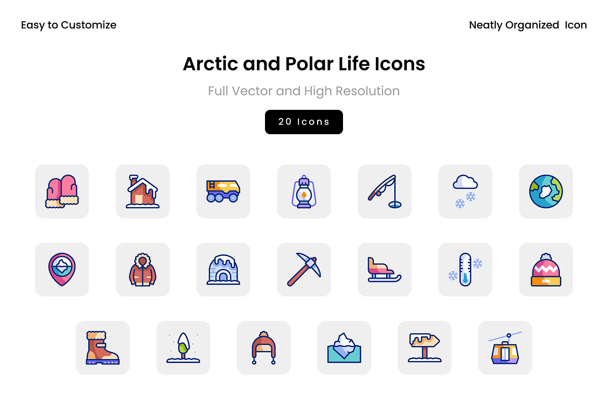 Arctic and Polar Life Icons, a Solid Icon by Wencory (Photo 2 of 2)
