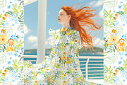 Trio 7 Granny Chic Patterns, a Pattern Graphic by Webvilla Studio (Thumbnail 4 of 8)