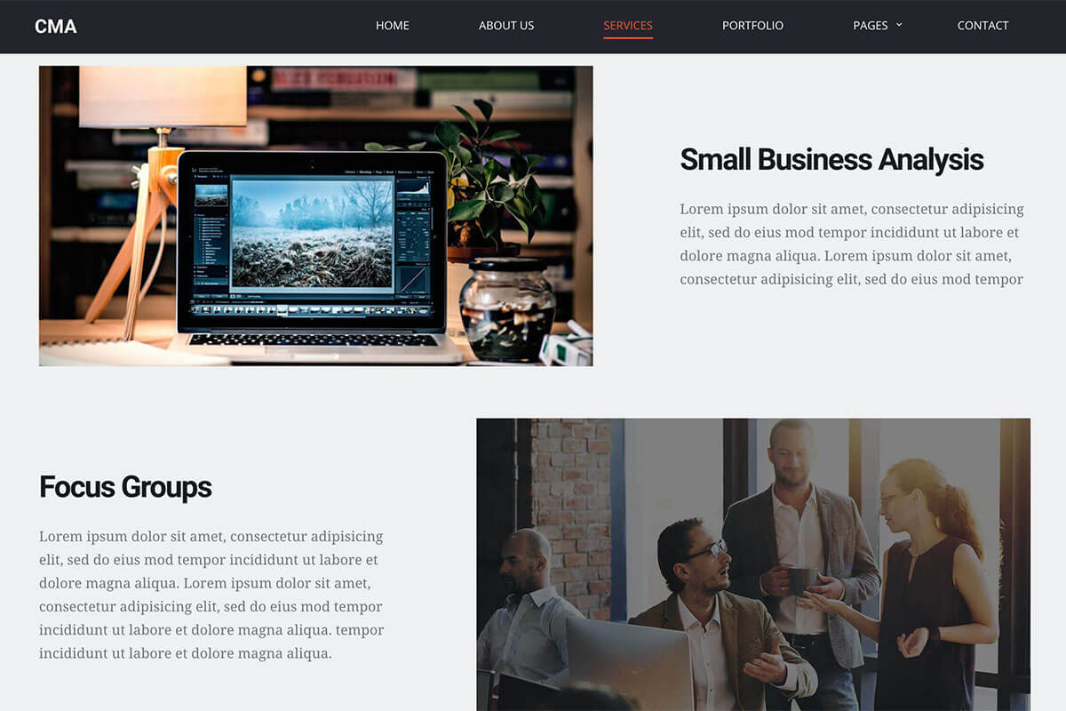 CMA – Consulting & Marketing Agency, a WordPress Template by FlyTemplates.com (Photo 3 of 7)