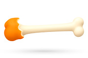 3d illustration of chicken bone with, an Object Illustration by Abscent (Thumbnail 2 of 3)