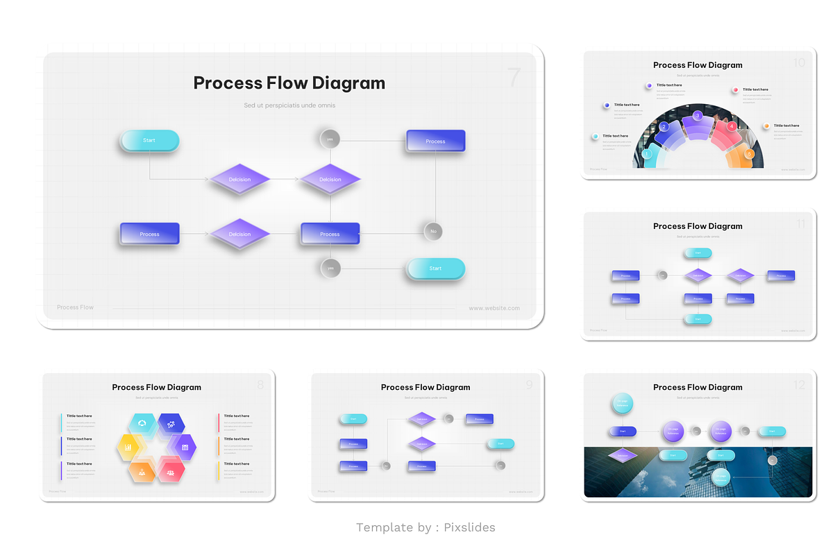 Process Flow Diagram Keynote, a Presentation Template by Pixslides (Photo 4 of 7)