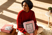 Pink Fur Frame Mockup | with Woman, a Household Mockup by RevintageStudio (Thumbnail 6 of 6)