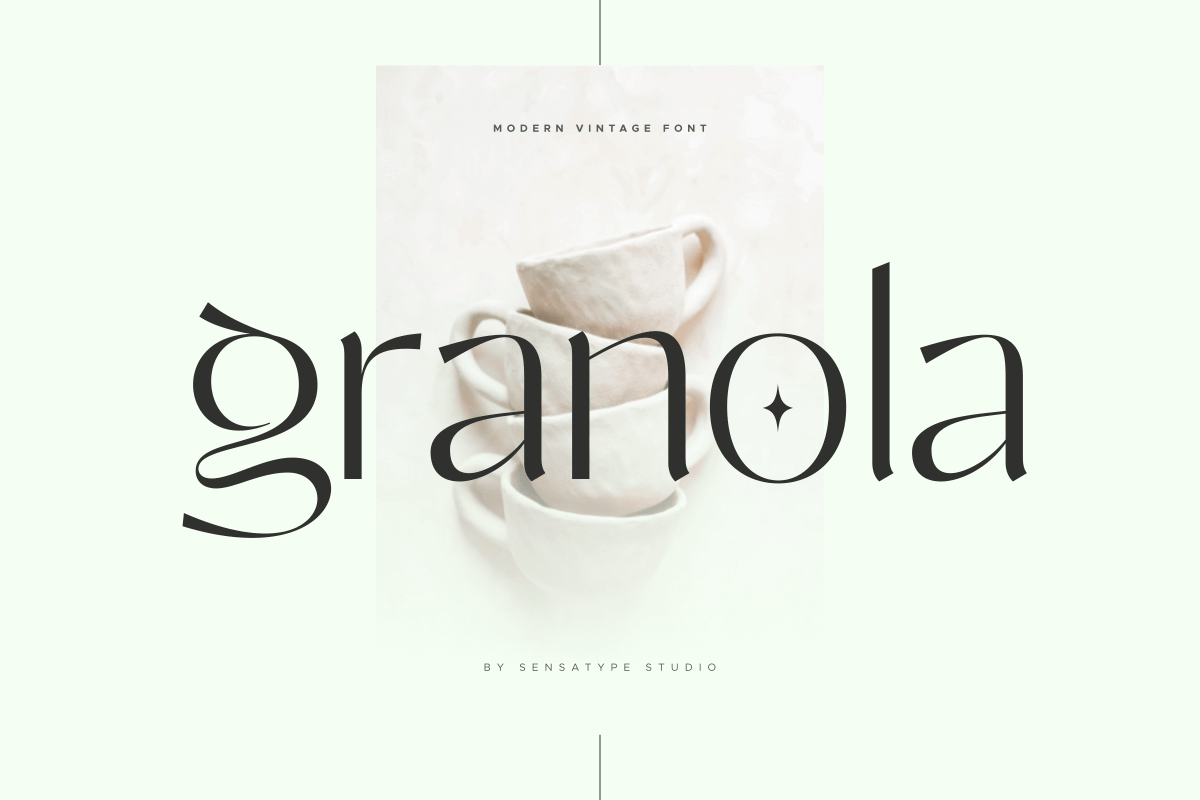 granola - unique modern vintage font, a Sans Serif Font by Sensatype (Photo 17 of 17)