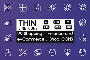 Shopping - Finance & Commerce Icons