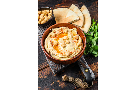 Hummus paste with pita bread, a Food & Drink Photo by composter-box@mail.ru