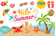 Summer Clipart Bundle - 126 cliparts, an Illustration by BlackCatsMedia (Thumbnail 4 of 10)