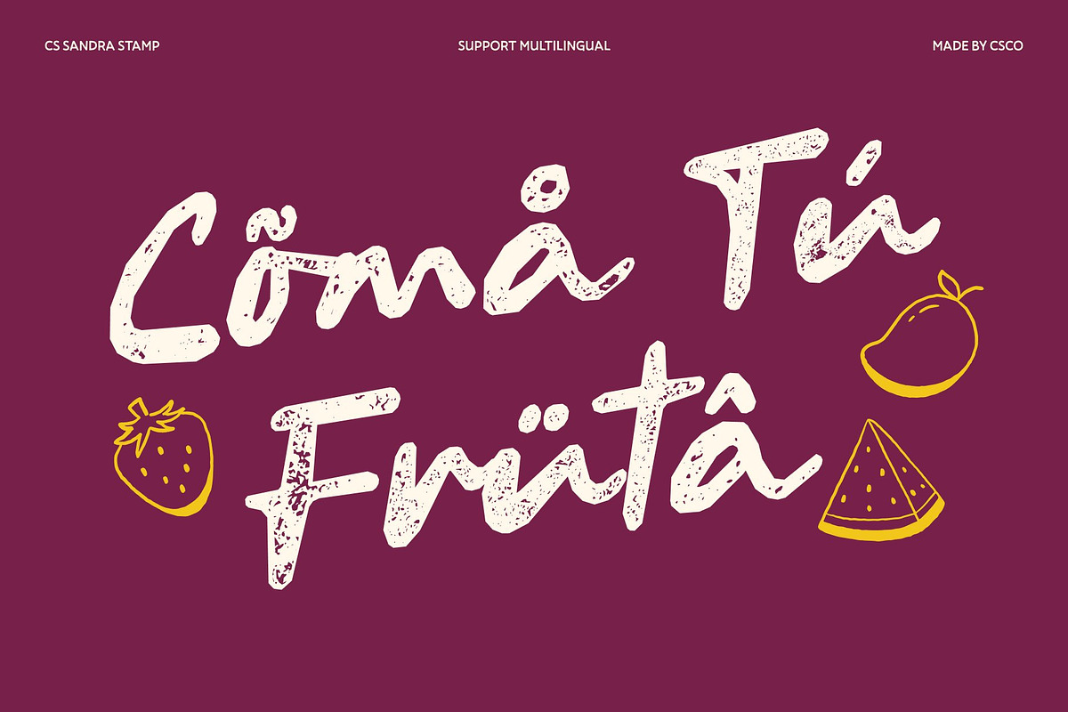 CS Sandra Stamp, a Script Font by Craft Supply Co. (Photo 7 of 8)