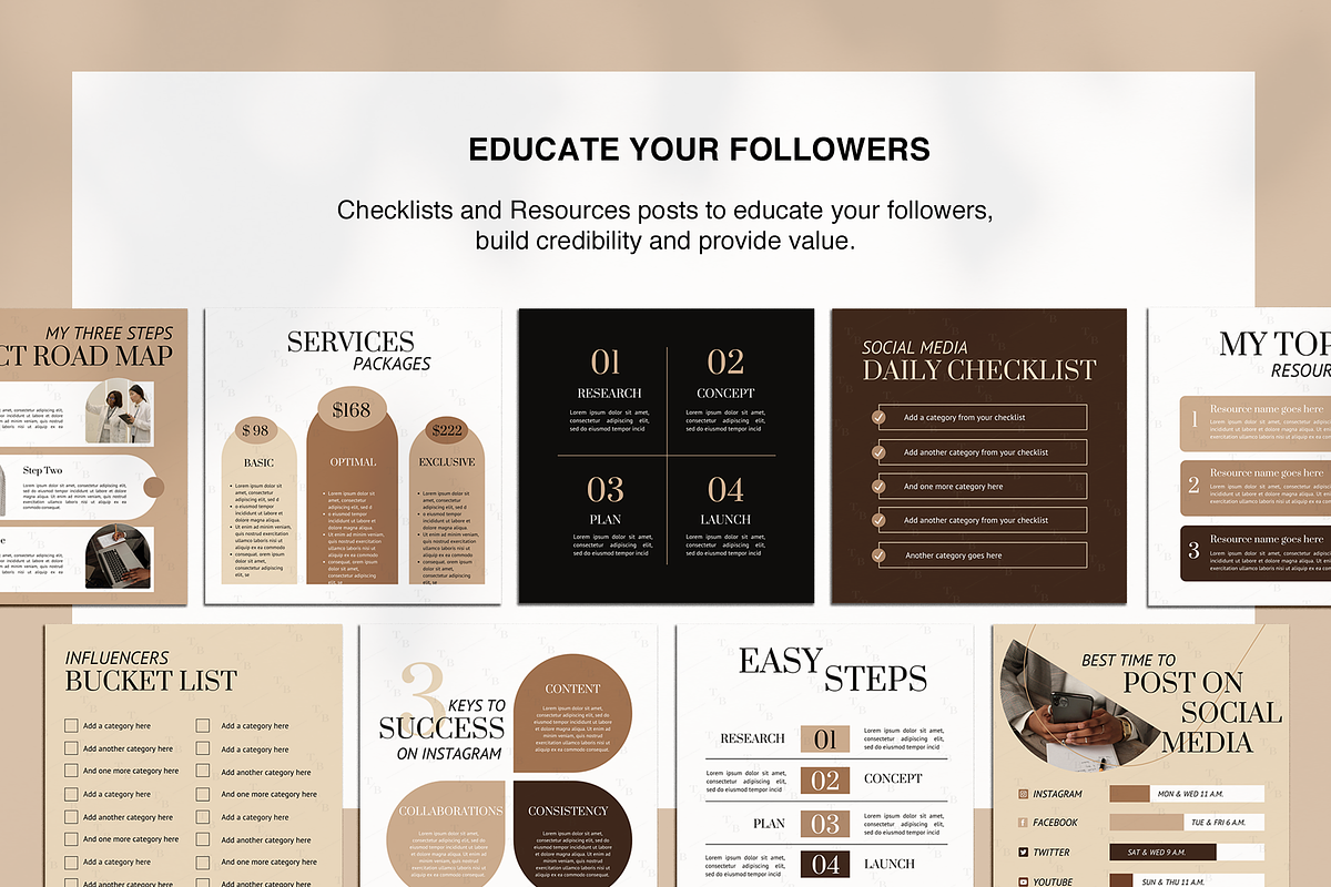 Dark Aesthetic Instagram Templates, a Social Media Template by Templates Boutique (Photo 5 of 9)