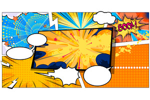 Explosive superhero action with, an Illustration by art PVP - market