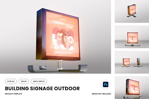 Building Signage Mockups for Outdoor, an Advertising Mockup by productype1