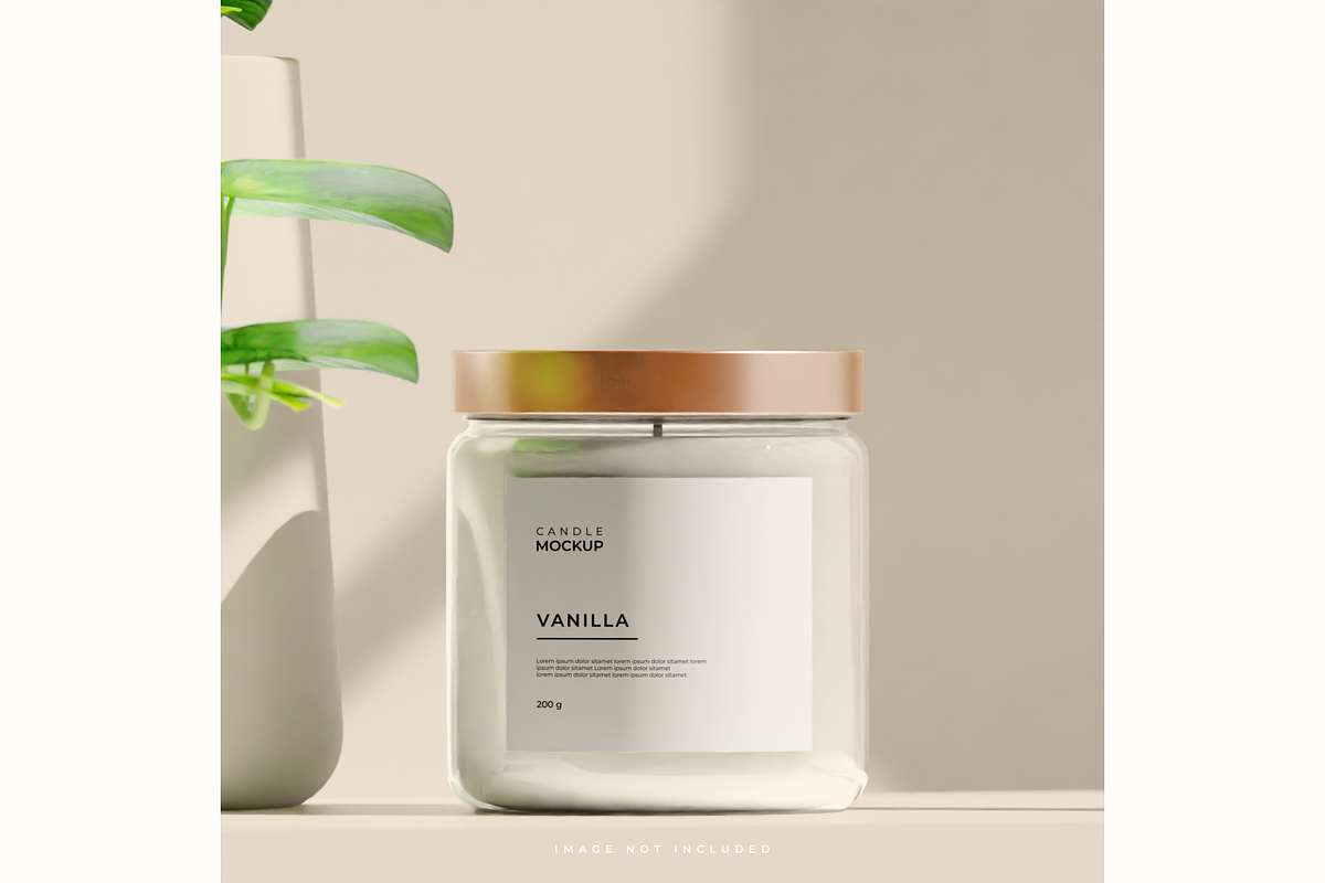 Amber glass candle mockup bundle, a Packaging Mockup by mockupocka (Photo 8 of 9)
