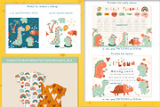 Dinosaur clipart & patterns bundle, an Animal Illustration by Nursery Art (Thumbnail 7 of 10)