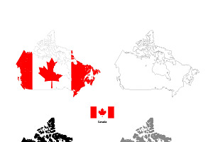 Canada country silhouettes, an Object Graphic by BestPics