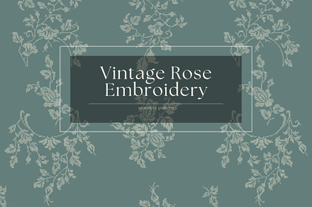 Vintage Rose Embroidery Pattern