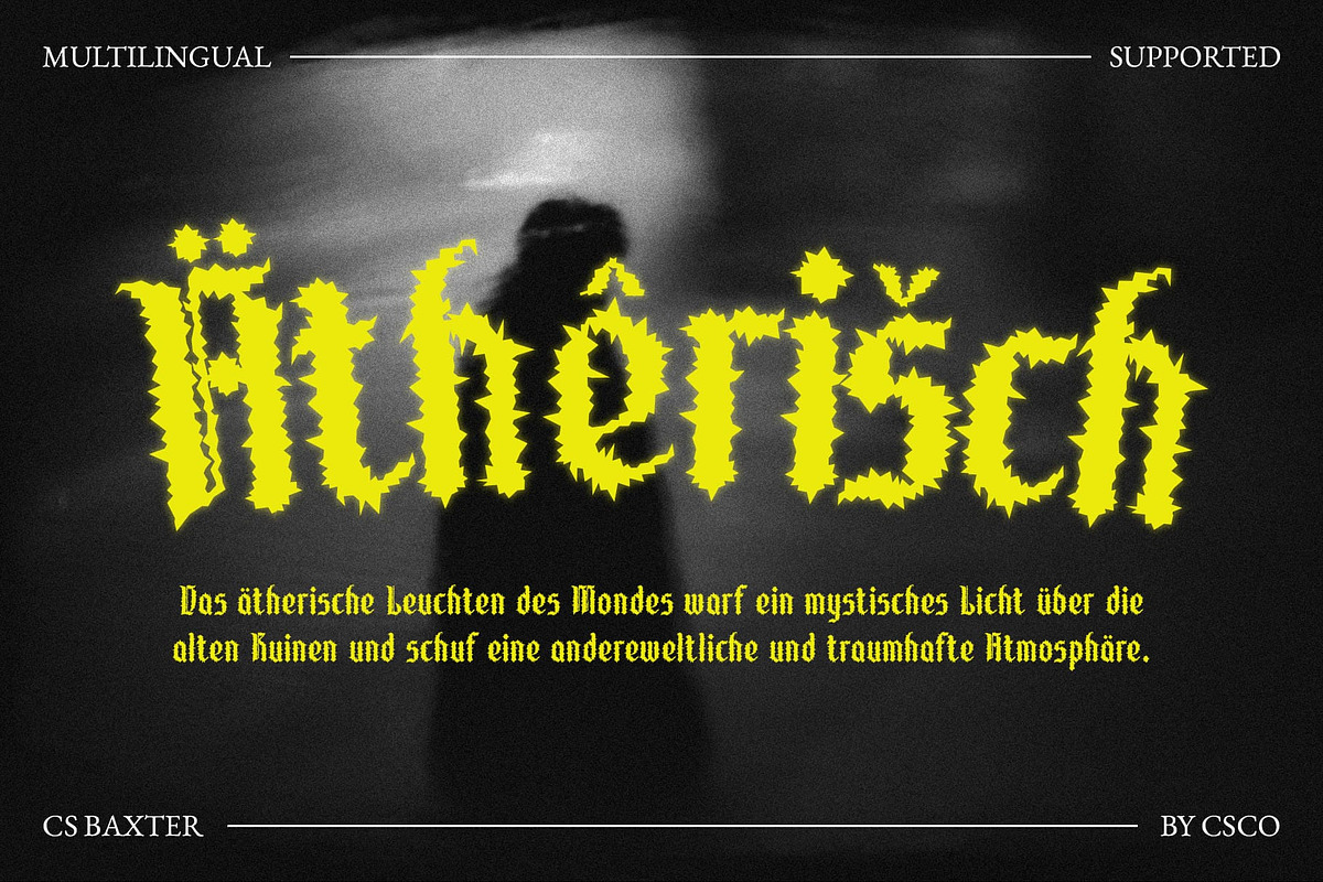 CS Baxter – Blackletter Font, a Blackletter Font by Craft Supply Co. (Photo 5 of 8)