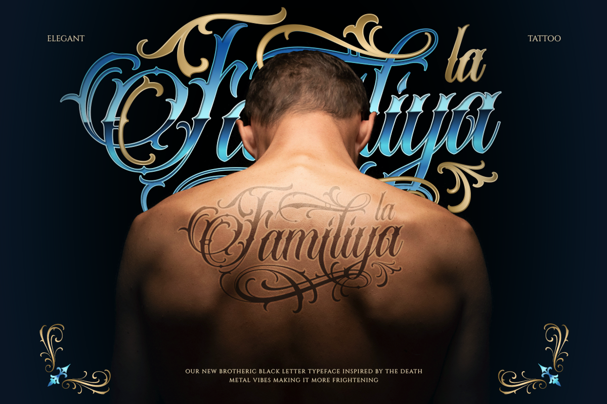 Bethinae, a Blackletter Font by Burntilldead (Photo 10 of 12)