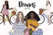 Girl In Hat Clipart | Summer Woman, a Person Illustration by GlamArtZhanna (Thumbnail 1 of 5)