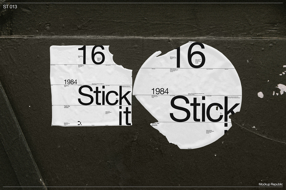 Sticker Mockup 013, a Merchandise Mockup by Burmess (Photo 3 of 3)