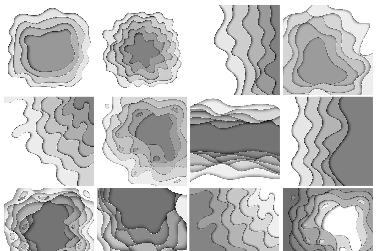 100 paper cut backgrounds, a Card Template by Akimo Mia (Photo 5 of 5)
