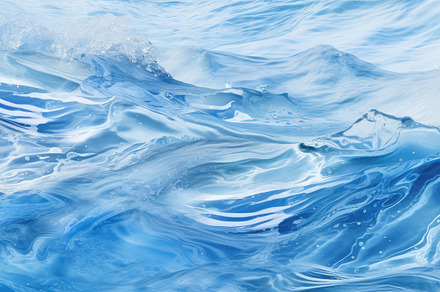 Serenity of the Waves: An Abstract Aquatic Dance in Blue Hues -, an Animal Photo by José Manuel Gelpi