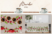Watercolor Coffee Clipart/Pattern, a Food Illustration by Andre_Eva (Thumbnail 4 of 10)