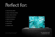 Aquamarine gemstone wallpaper pack, a Wallpaper Graphic by existacial (Thumbnail 4 of 4)