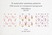 Sweet dreams. Watercolor set., an Animal Illustration by Ola_Vola (Thumbnail 3 of 6)