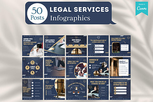 500 Legal Services Canva Templates