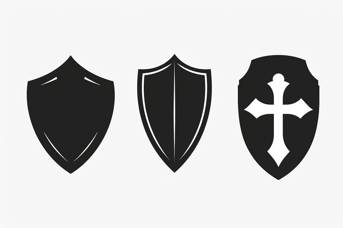 Medieval Shield Silhouette Bundle, an Illustration by Designs_River (Photo 8 of 10)