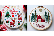SET Winter Embroidery Handmade, a Background Graphic by IrySha (Thumbnail 4 of 7)