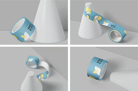 Small Packaging Tape Mockups