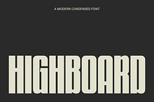 Highboard – Modern Condensed Font