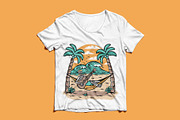 Skull playing guitar on the beach, a Person Illustration by gunaonedesign (Thumbnail 3 of 5)