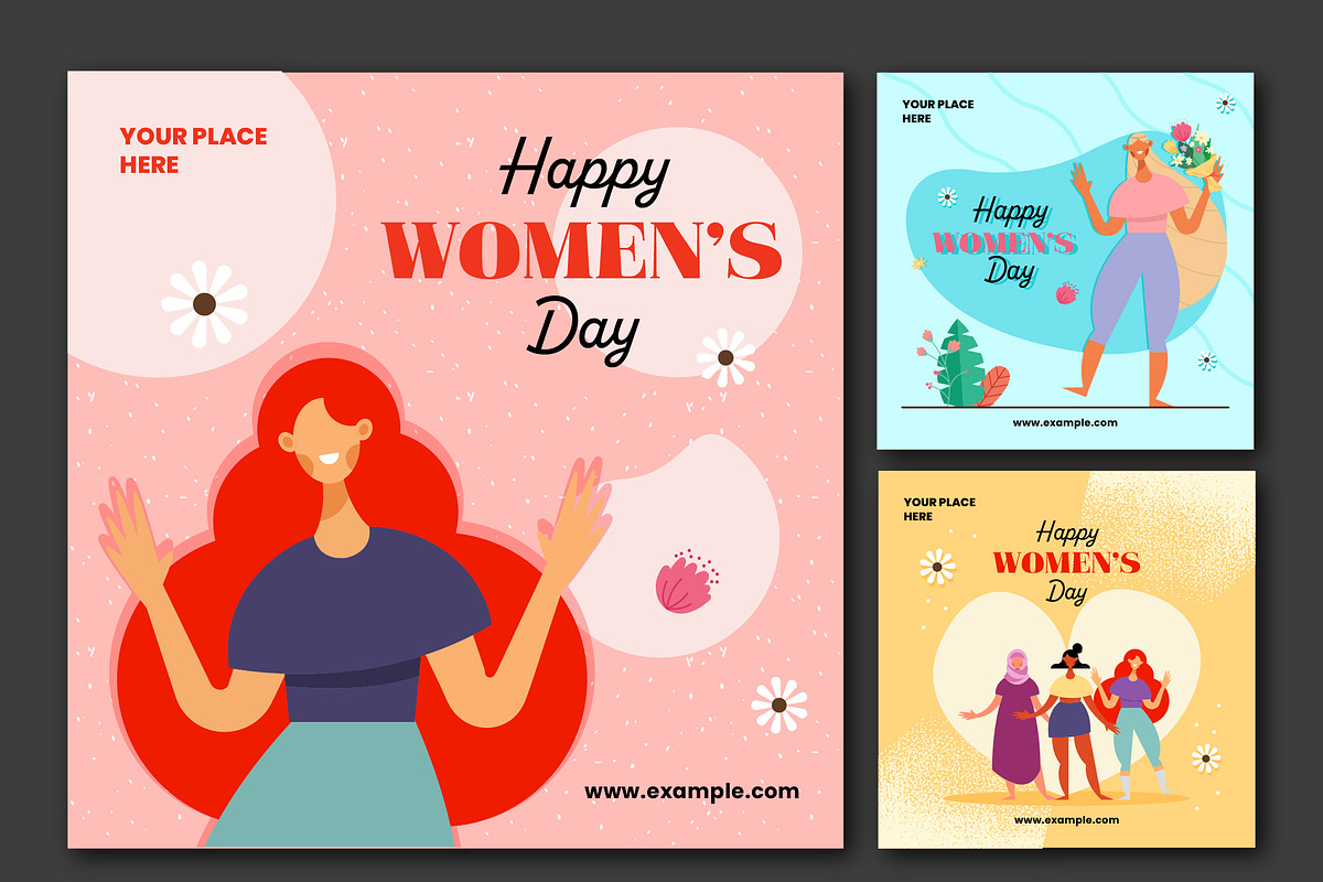 Women's Day Social Media Set, a Templates & Theme by studiogstock (Photo 1 of 3)