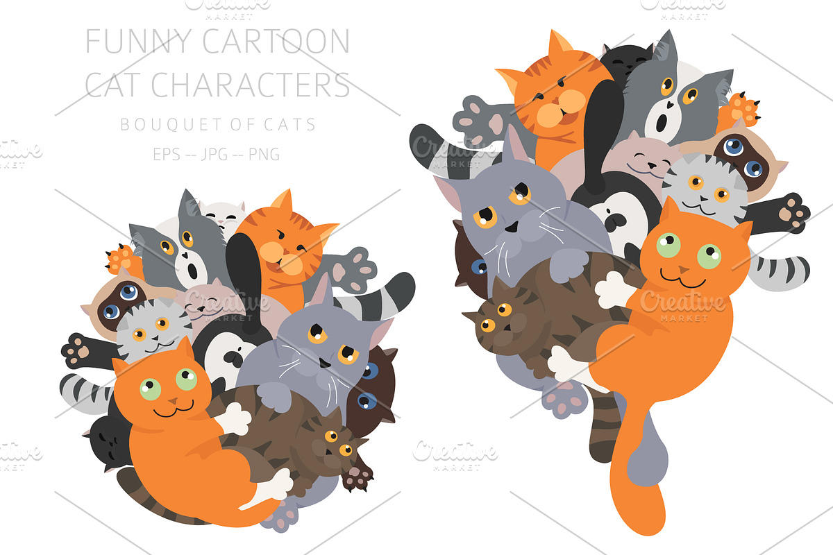 Funny cats pattern, an Animal Illustration by pet design shop (Photo 7 of 10)