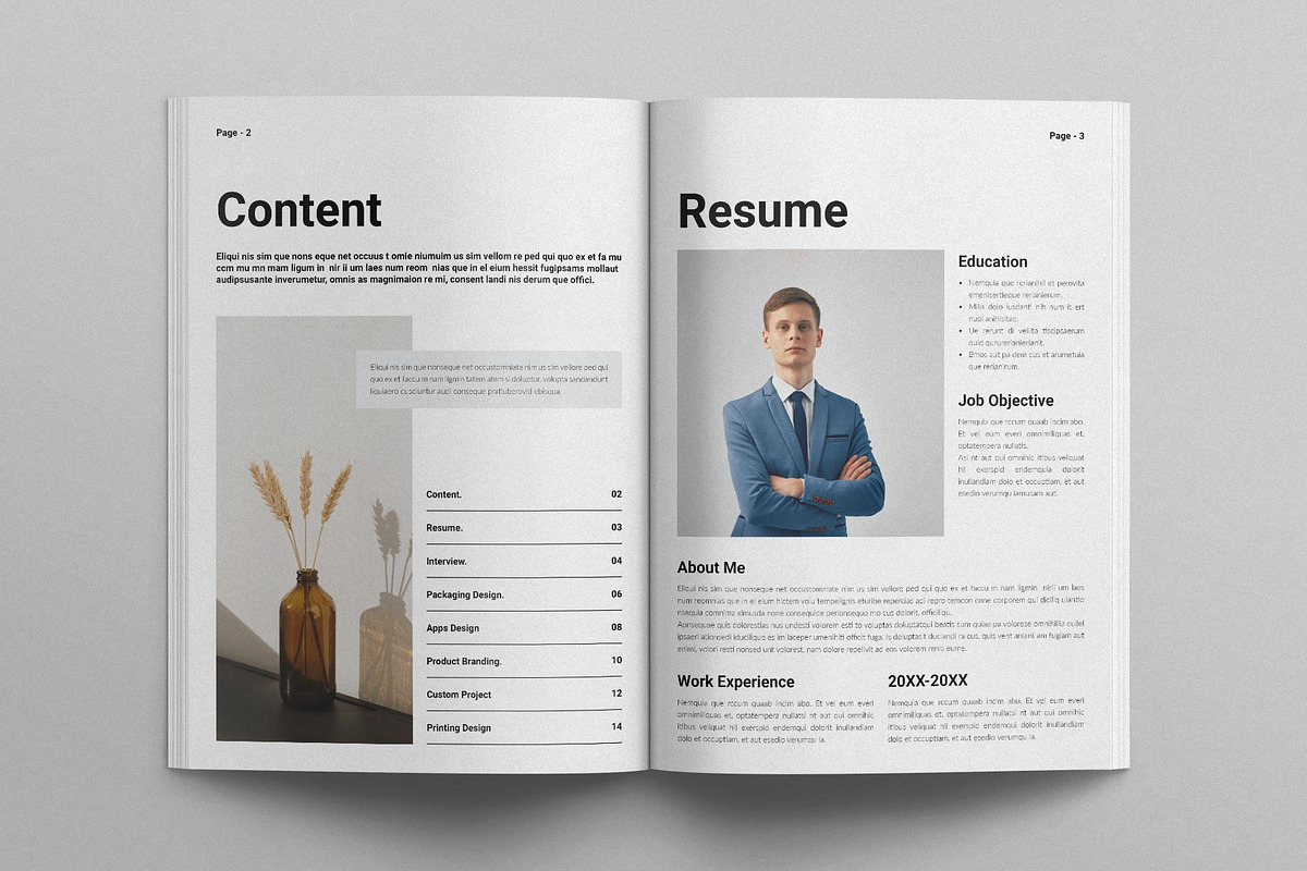 Graphic Design Portfolio Template, a Brochure Template by E-Type (Photo 2 of 8)