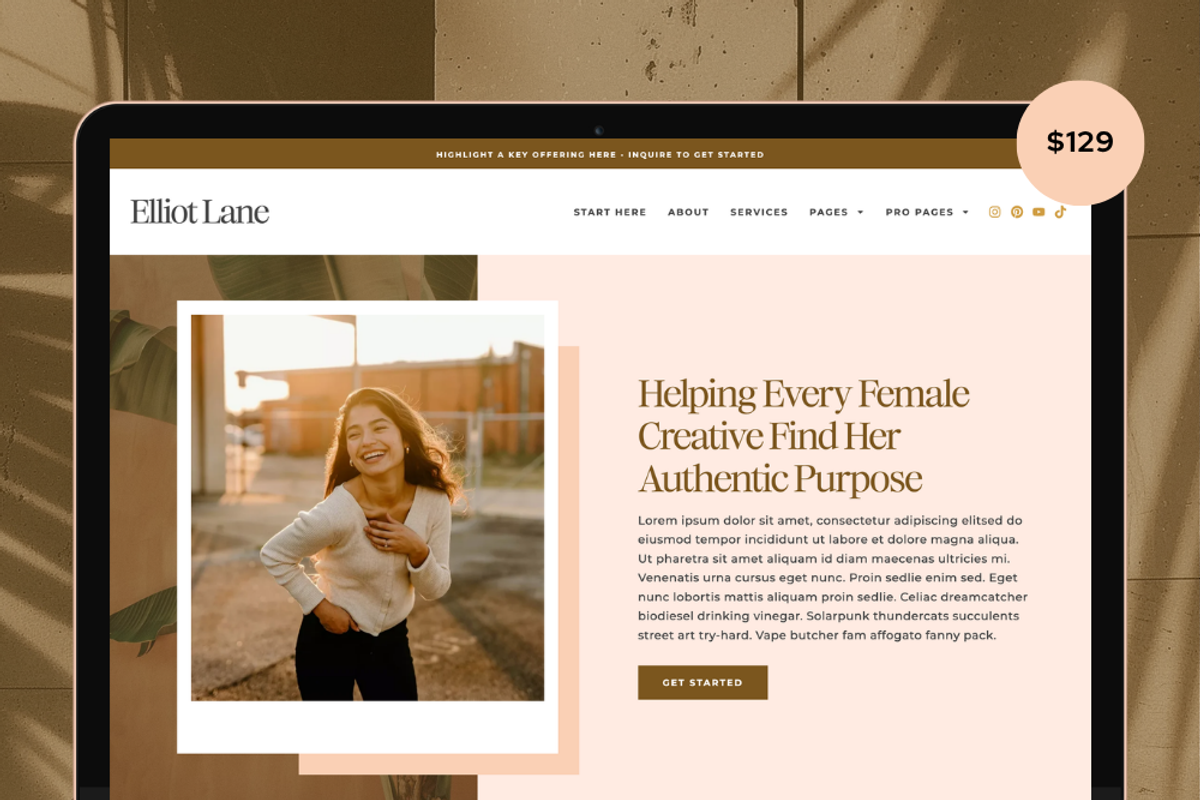 Elliot WP Theme with free Elementor, a WordPress Template by Pix & Hue (Photo 1 of 6)