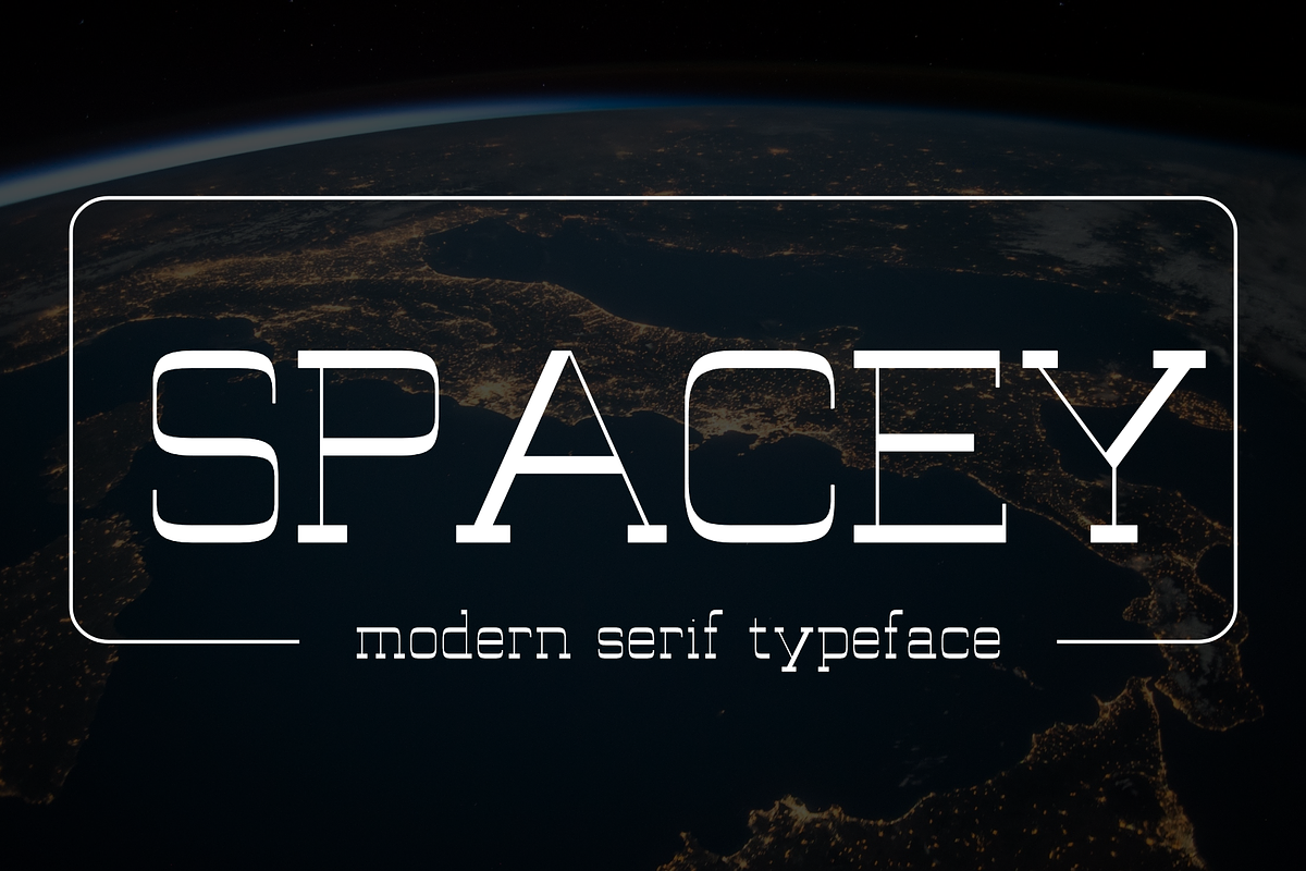 Spacey - Modern Typeface, a Serif Font by Made by Cap (Photo 1 of 3)