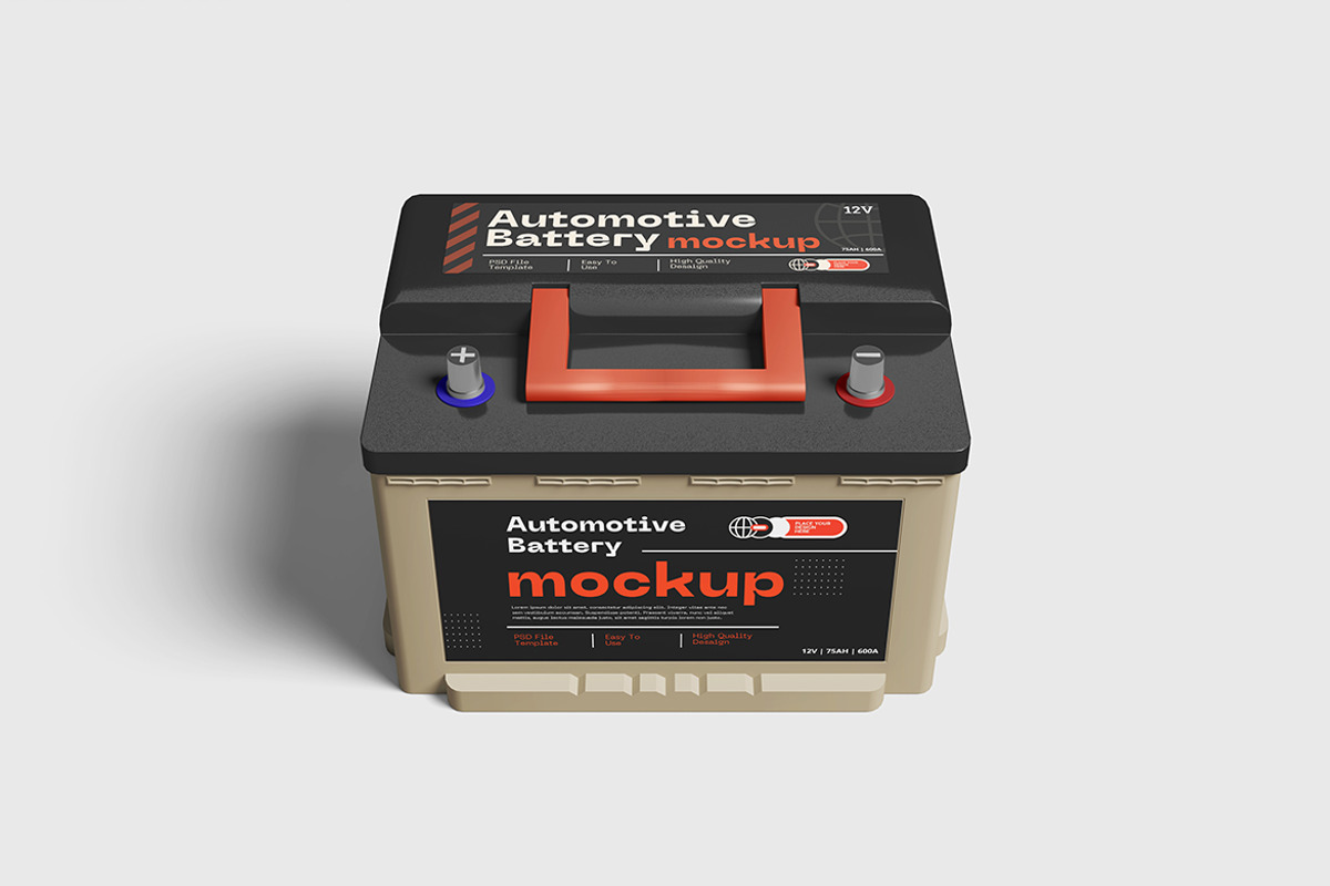 Automotive Battery Mockup, a Product Mockup by bimockup (Photo 2 of 6)