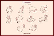 Hand Drawn Goat Vector Bundle, an Animal Illustration by Pásha (Thumbnail 3 of 5)