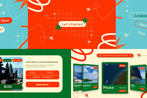 Summer Vacation Travel App UI, a Social Media Template by Loin Studio