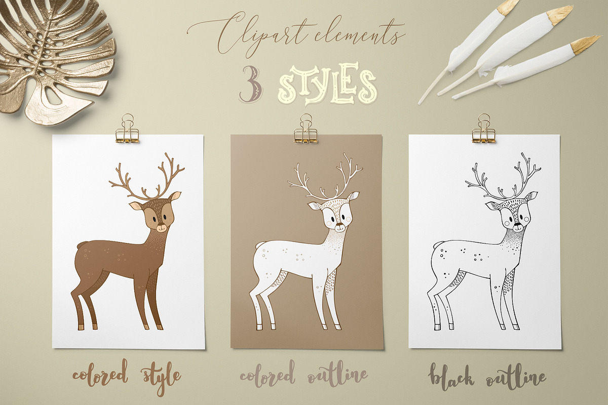 Woodland Animals Pack, an Animal Illustration by MaljukArt (Photo 2 of 15)