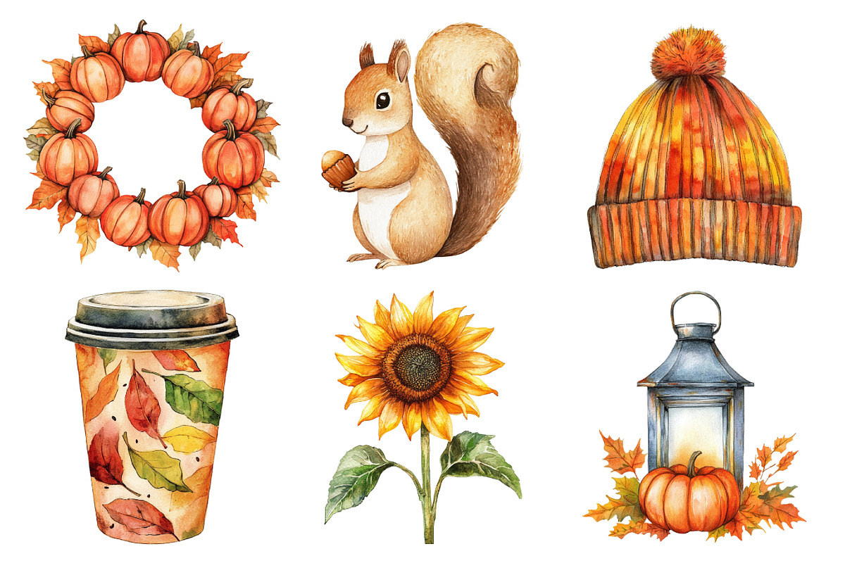 Minimalist Watercolor Autumn, an Illustration by Daily.Designs (Photo 4 of 4)