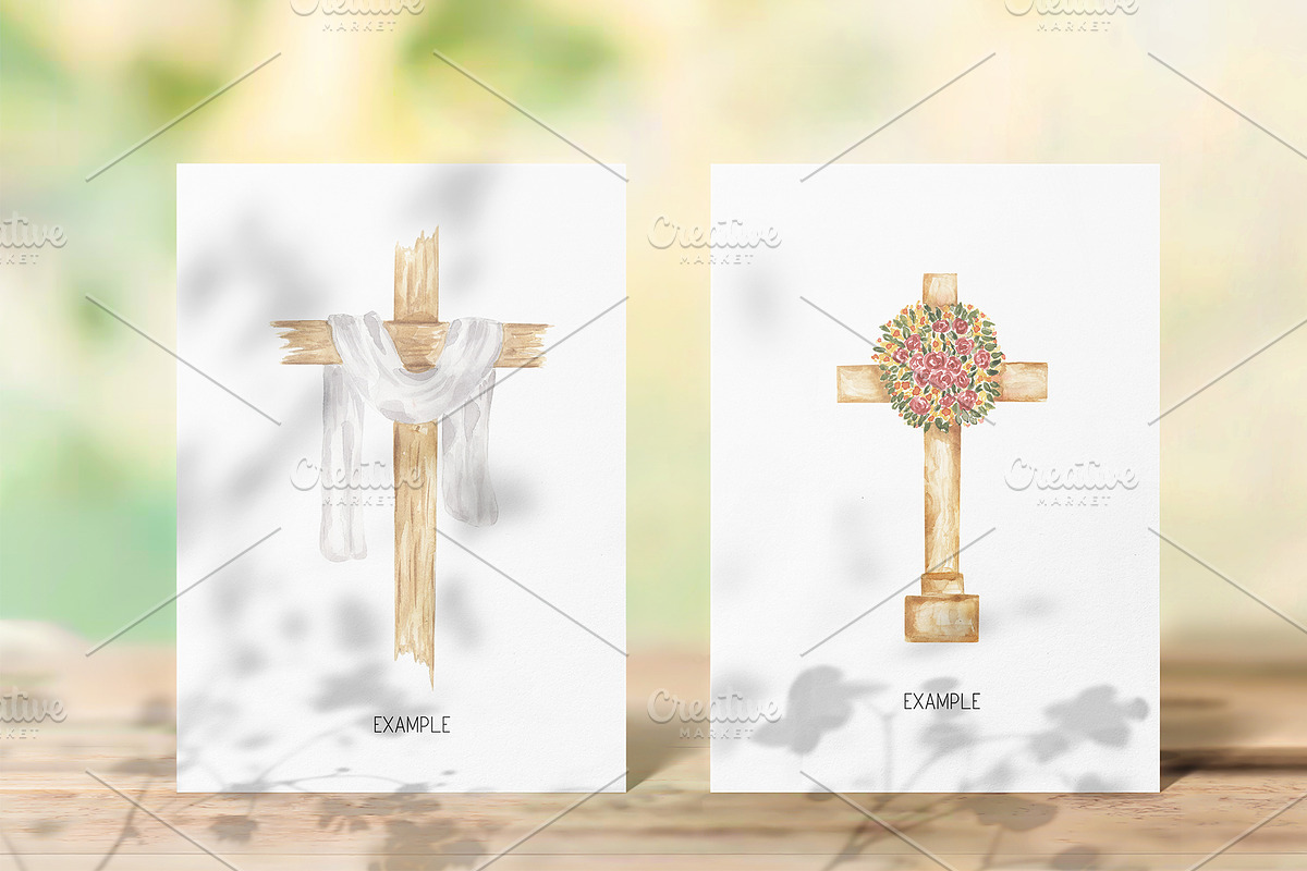 Watercolor Cross Collection, a Decorative Illustration by MayaNavits (Photo 2 of 7)