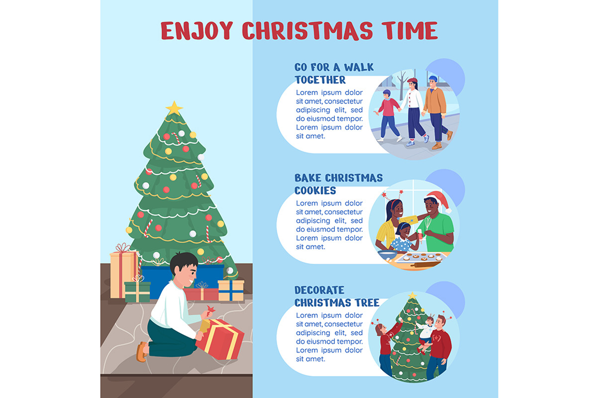 Enjoy Christmas time infographic, a Templates & Theme by IMG visuals characters