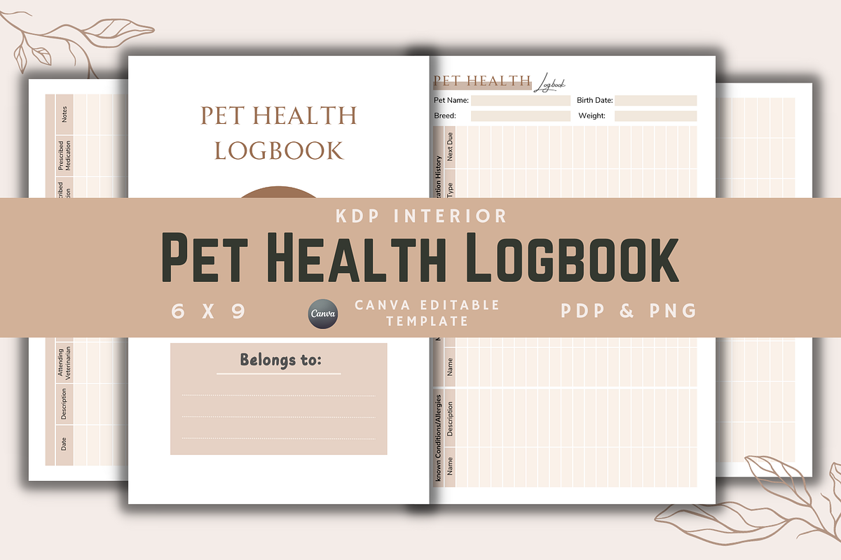 Pet Health Logbook | KDP Interior, a Templates & Theme by KDPISH (Photo 1 of 4)